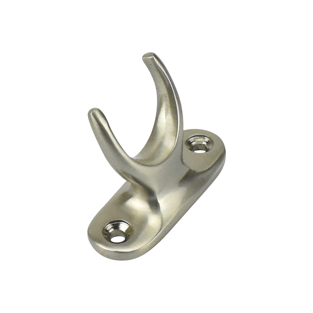 Sash Heritage Pole Hook Holder - Satin Nickel